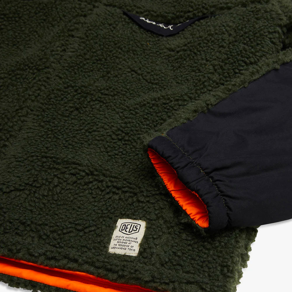 DEUS EX MACHINA - BARRENS REVERSIBLE BOA - Military Olive Mandarin