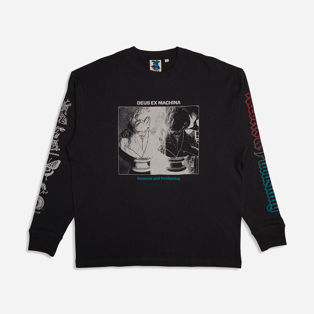 DEUS EX MACHINA - DIVINE SPARK OVERSIZE LS TEE - Anthracite