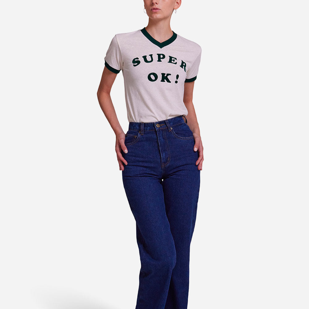 DEUS EX MACHINA - FAYE RINGER TEE  - White Sand