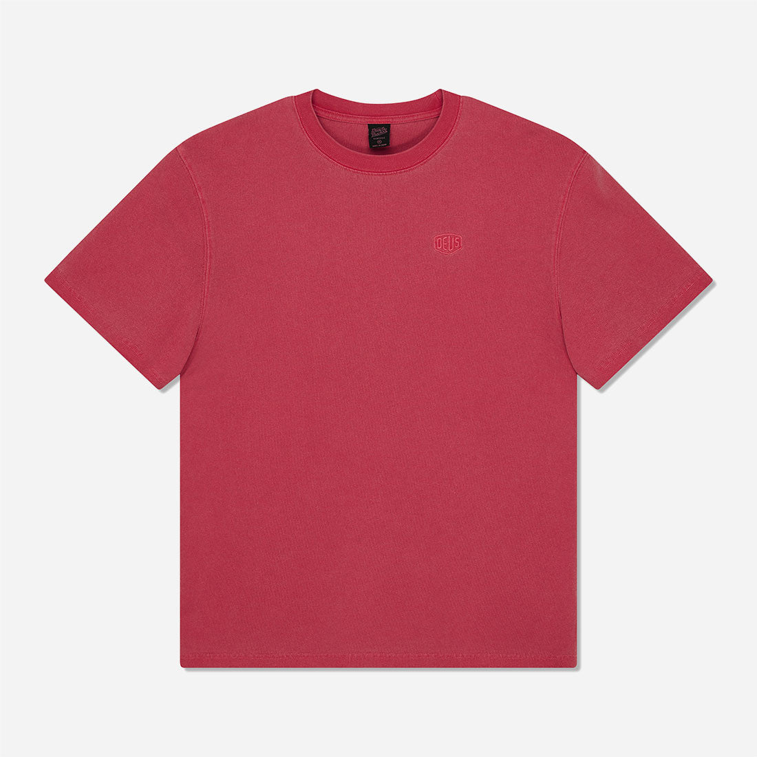 Deus Ex Machina - Shield Garment Dyed Tee - Lava Falls Red