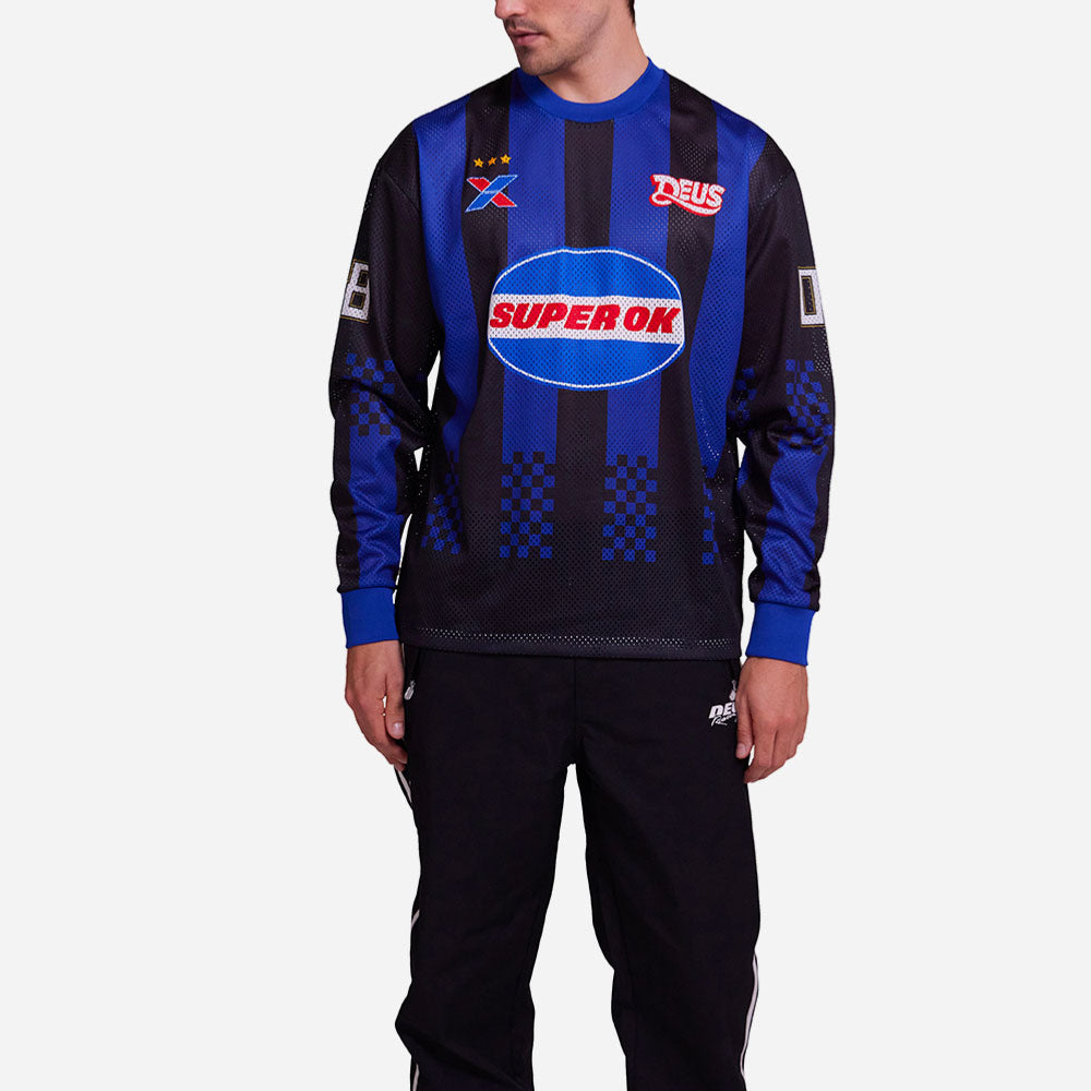 DEUS EX MACHINA - THREEPEAT MOTO JERSEY - Black