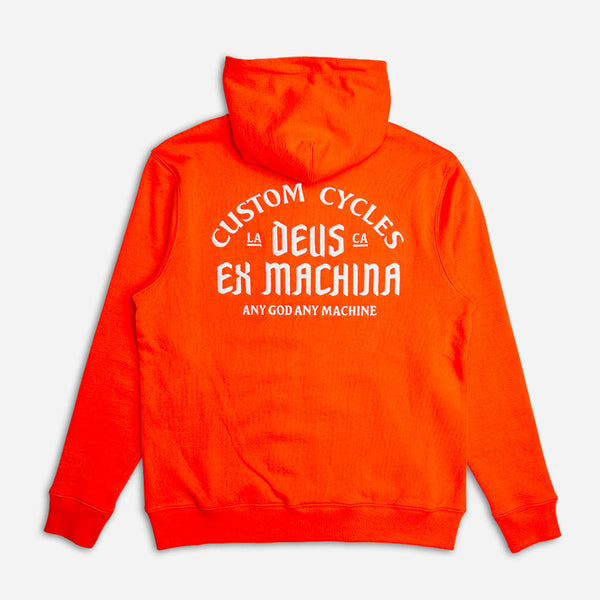 Deus ex Machina Support Zip Hoodie Mandarin Red