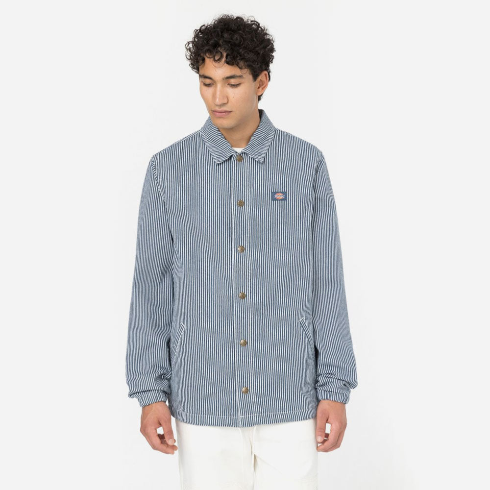DICKIES - HICKORY COACH JACKET - Airforce Blue Hickory