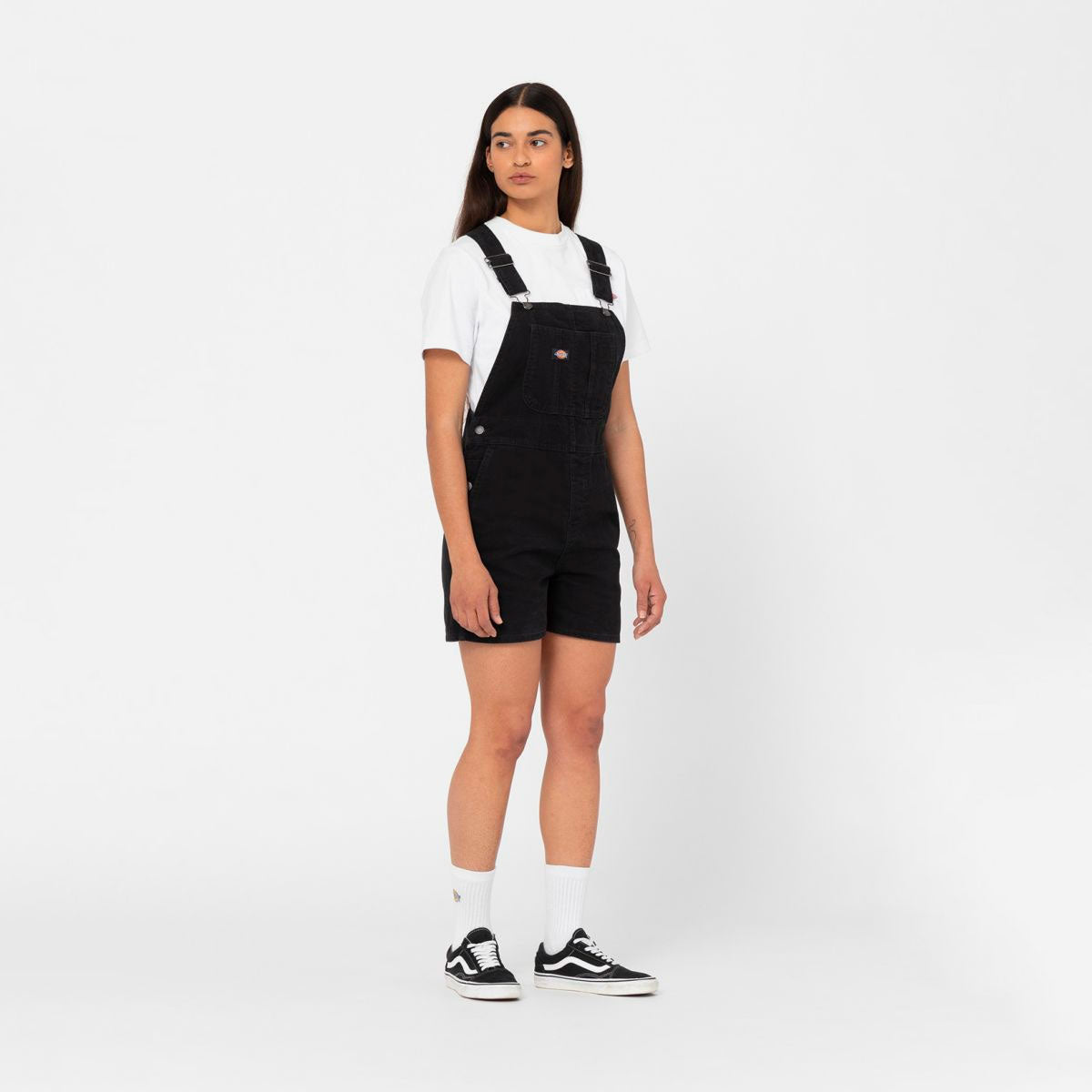 DICKIES - DUCK CANVAS SHORT BIB W - SW BLACK
