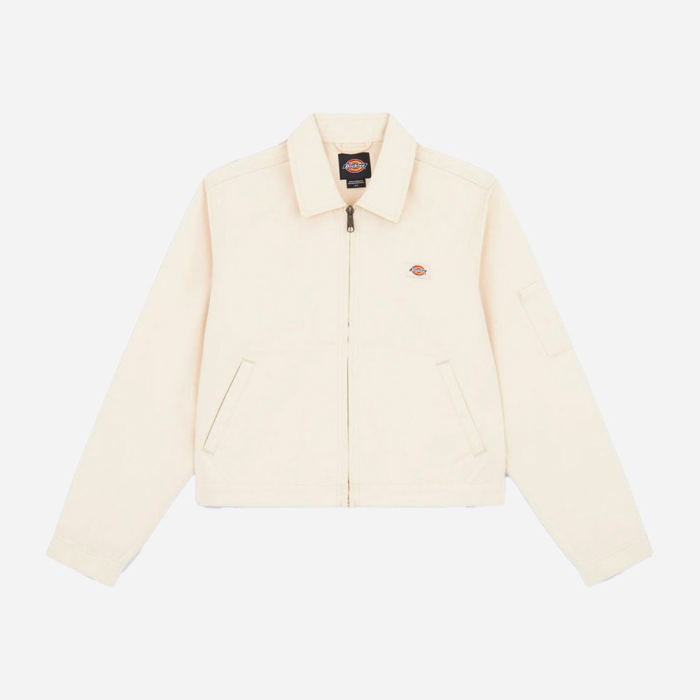 DICKIES - UNLINED CROPPED EISENHOWER JACKET REC - WHITECAP GRAY