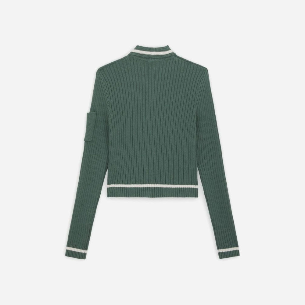 DICKIES - ELKHART ZIP CARDIGAN W - DARK FOREST