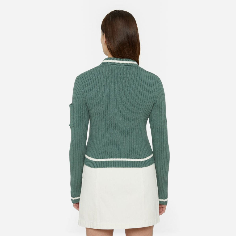 DICKIES - ELKHART ZIP CARDIGAN W - DARK FOREST