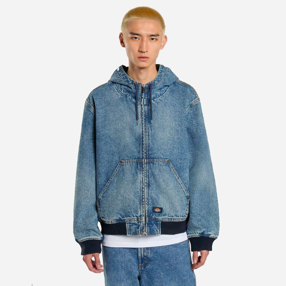 DICKIES - HOODED DENIM JACKET - RINSED FADE