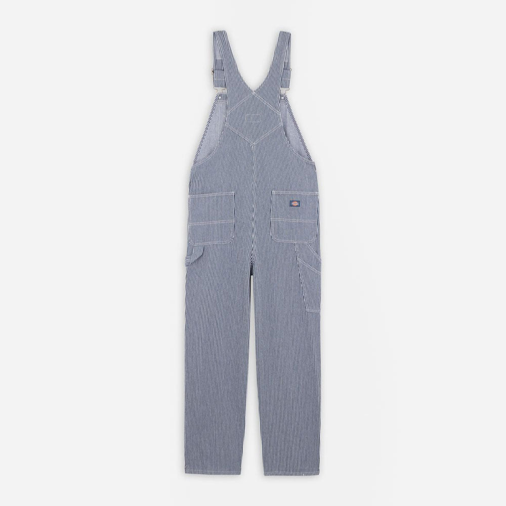 DICKIES - CLASSIC HICKORY BIB - Airforce Blue Hickory