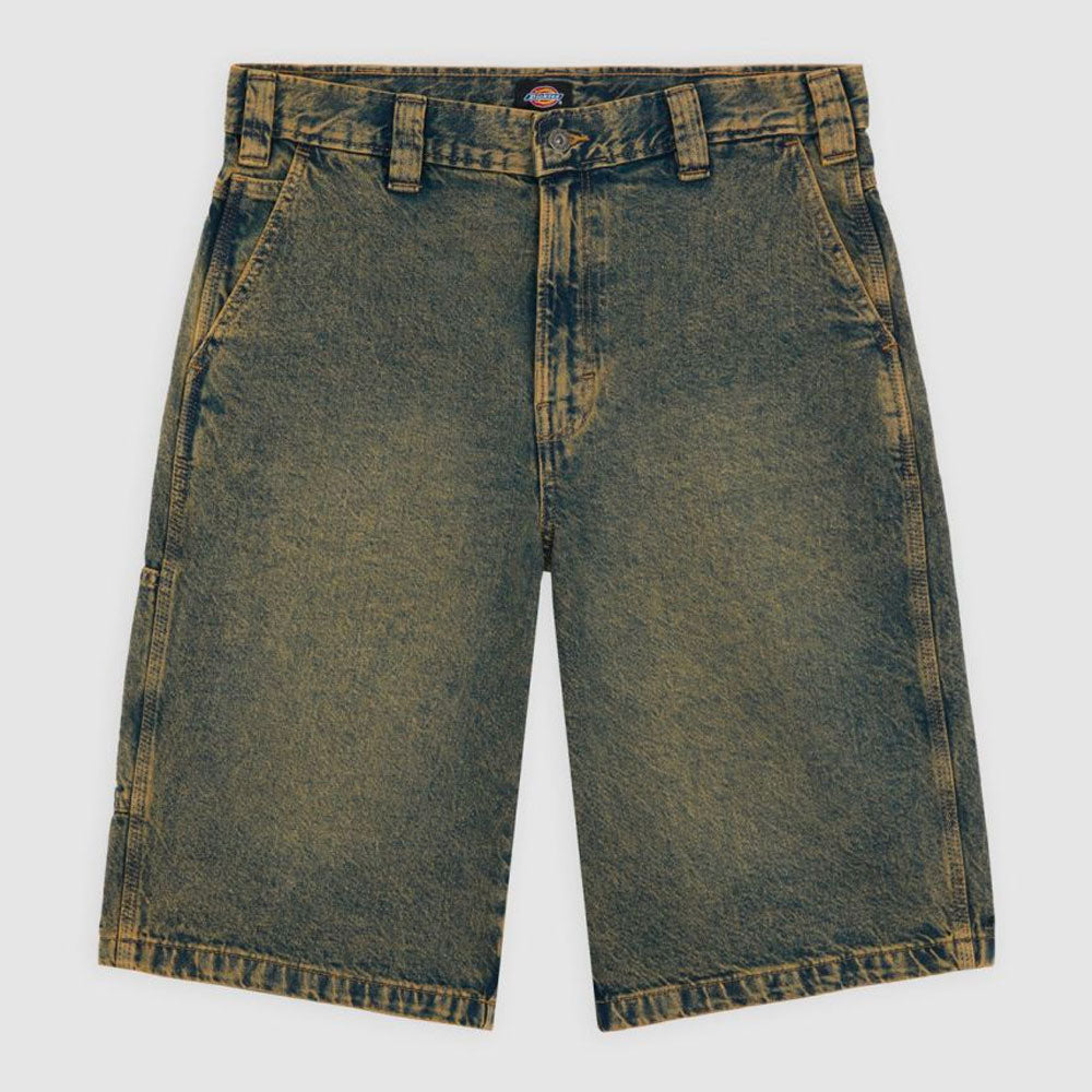 DICKIES - MADISON DENIM SHORT - Yellow Fade Indigo