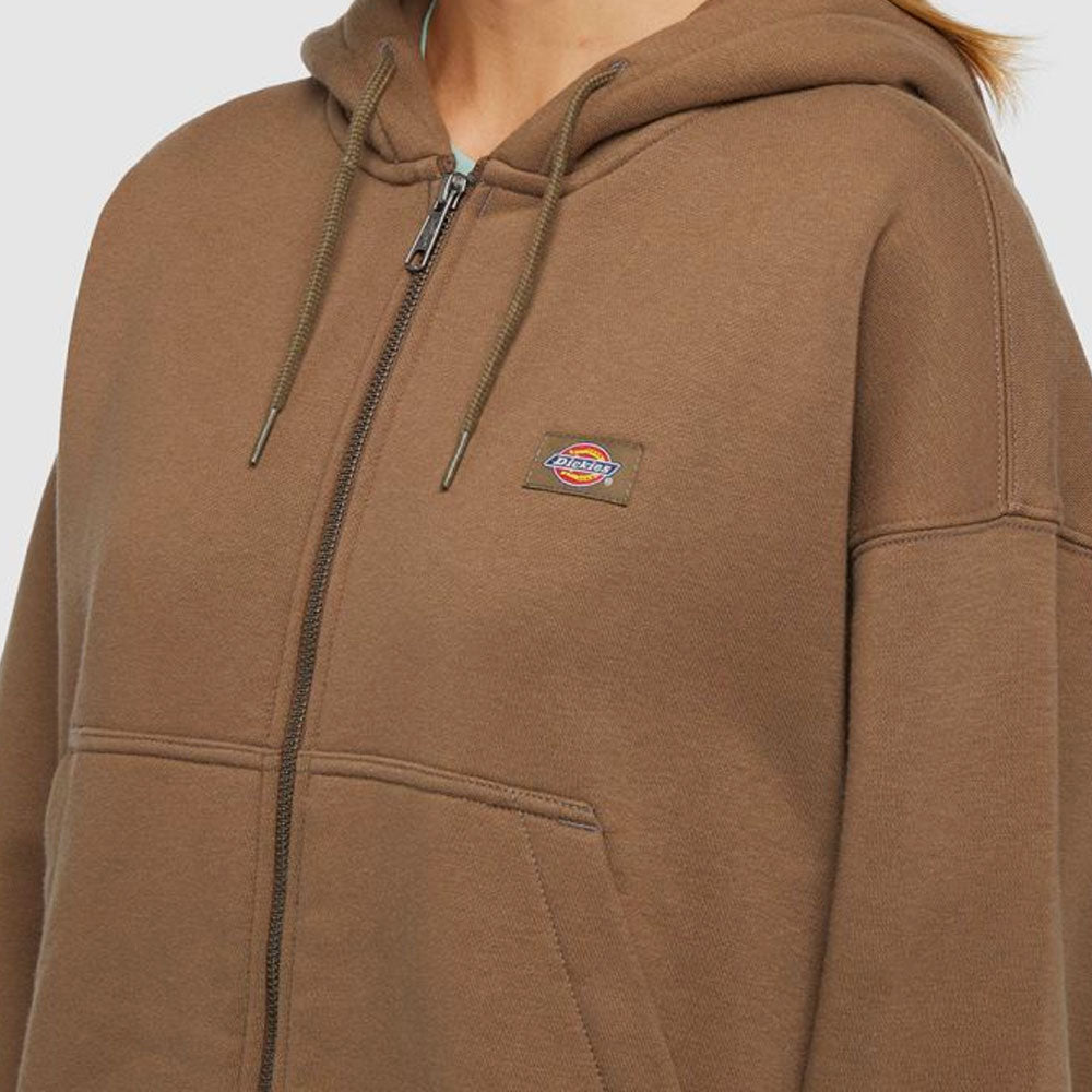DICKIES -  W OAKPORT ZIP HOODIE - Mushroom