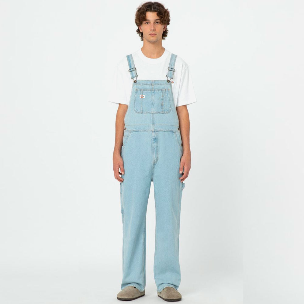 DICKIES - CLASSIC DENIM BIB - VINTAGE AGED BLUE