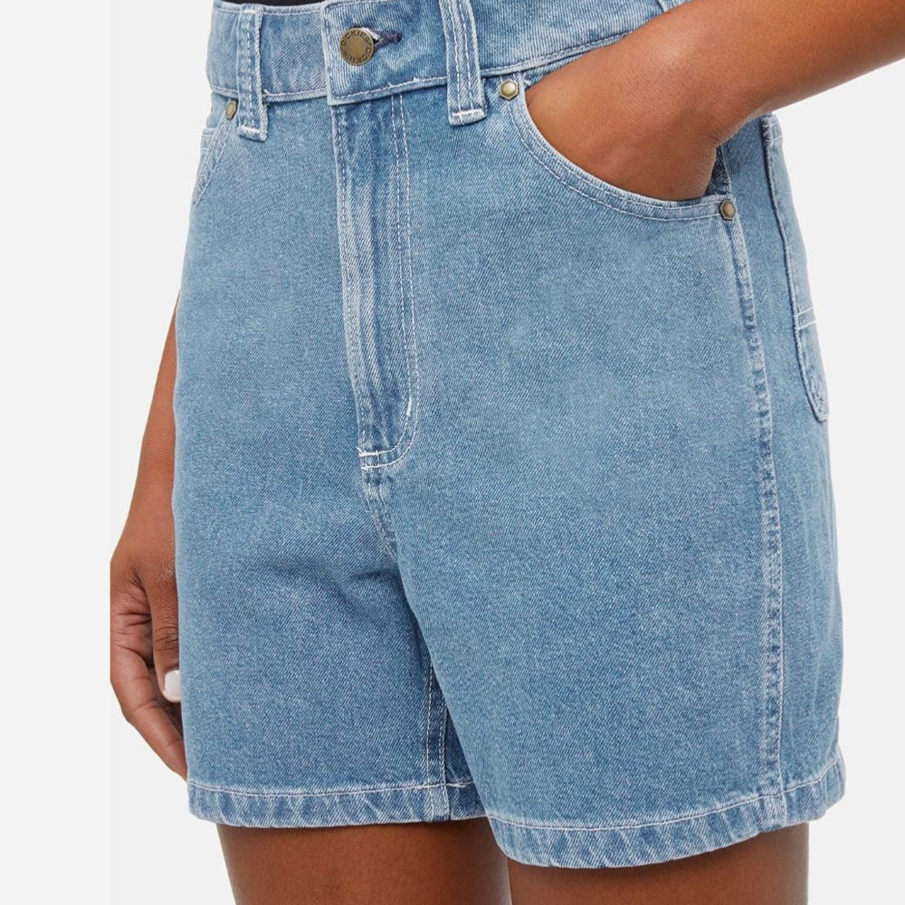 DICKIES - WOMEN DENIM SHORT - VINTAGE AGED BLUE