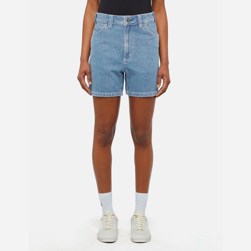 DICKIES - WOMEN DENIM SHORT - VINTAGE AGED BLUE