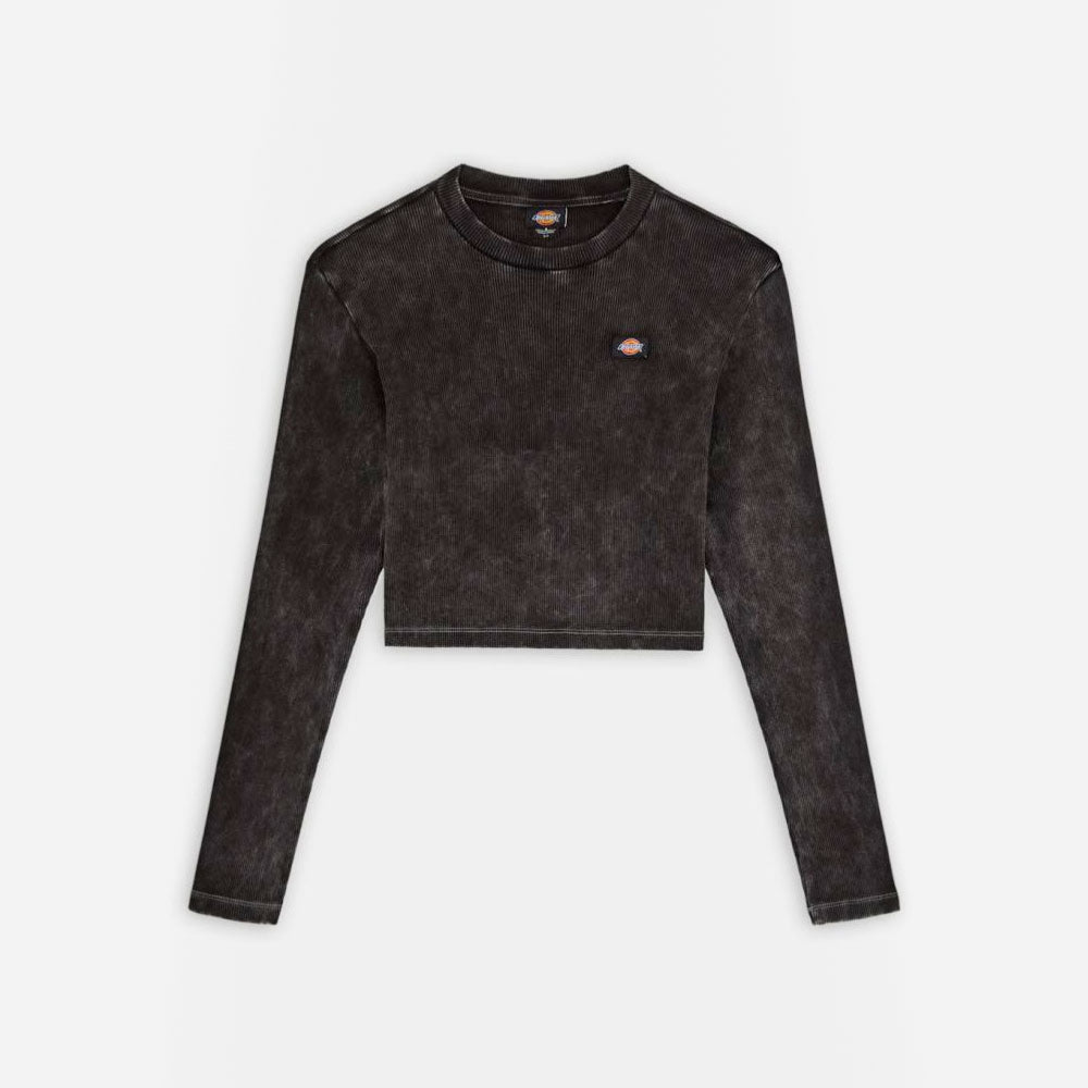 DICKIES - NEWINGTON LS TEE DOUBLE DYE - Acid Wash Black