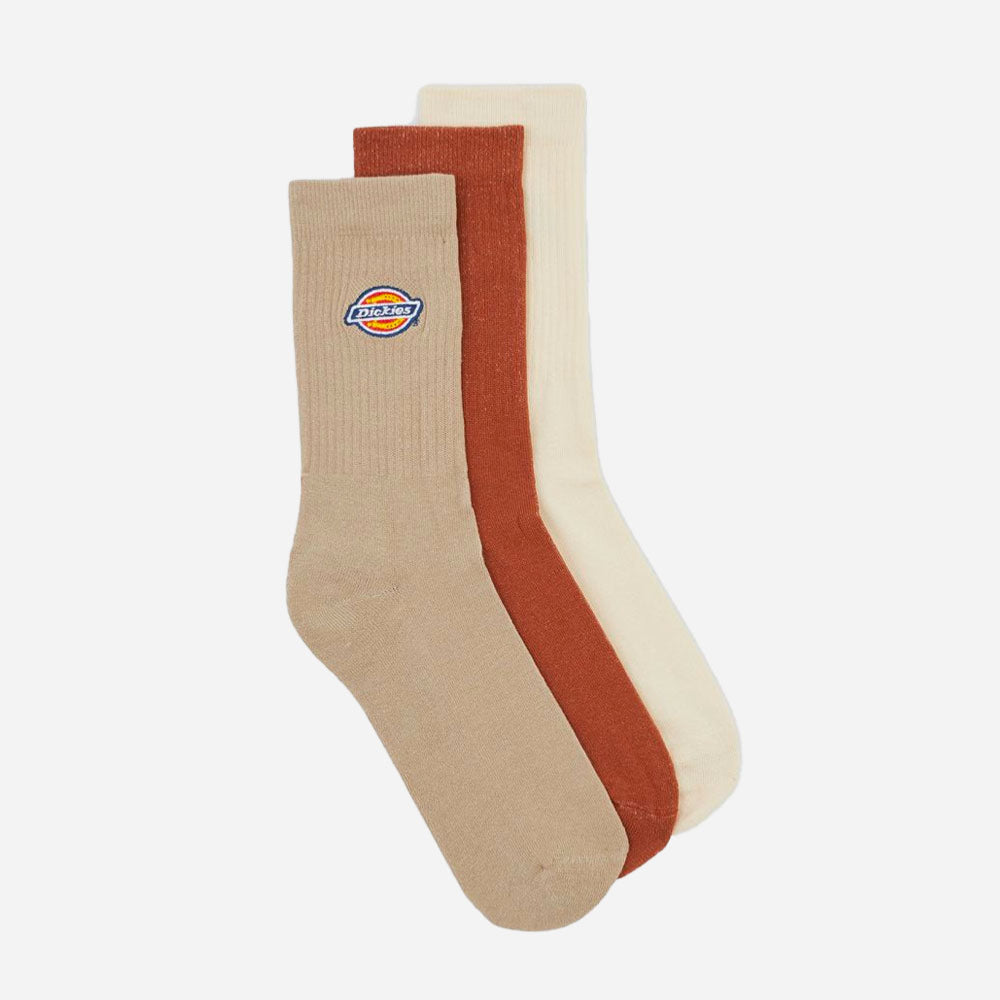 Dickies - Valley Grove 3 Pack Socks - Sandstone