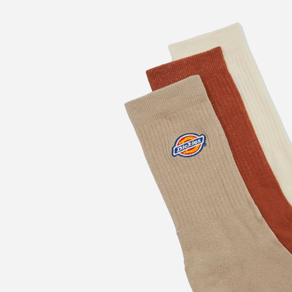 Dickies - Valley Grove 3 Pack Socks - Sandstone