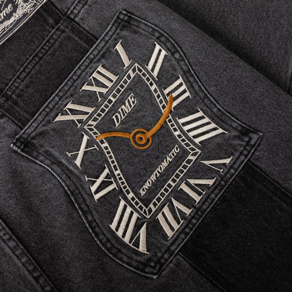 Dime Baggy Denim Pants Knowtomatic Black