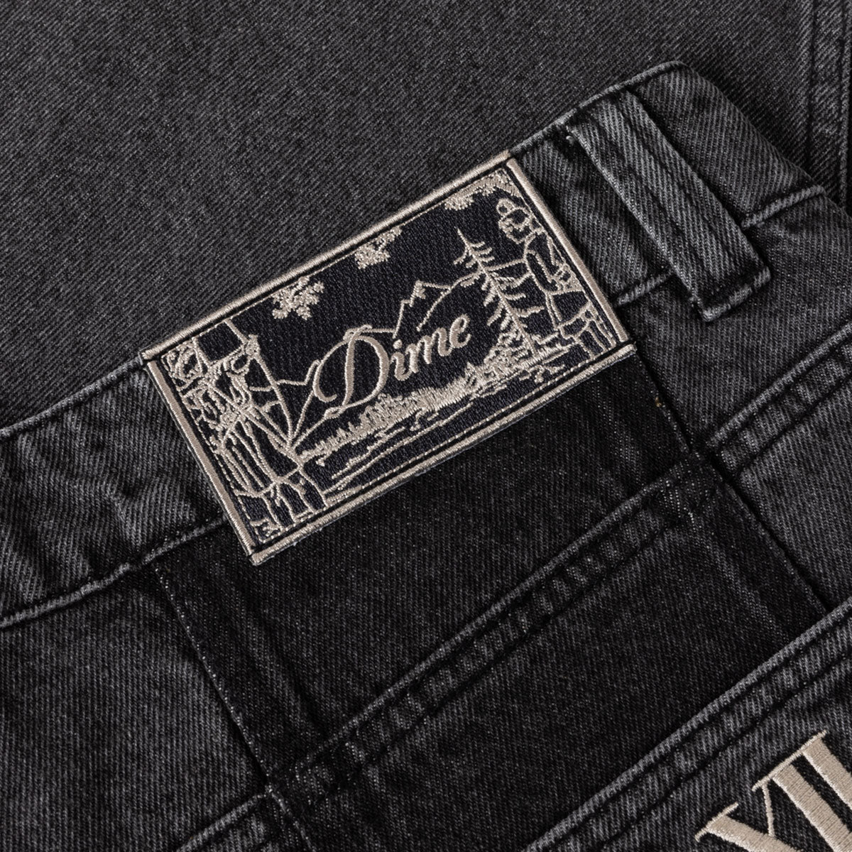 Dime - Baggy Denim Pants - Knowtomatic Black