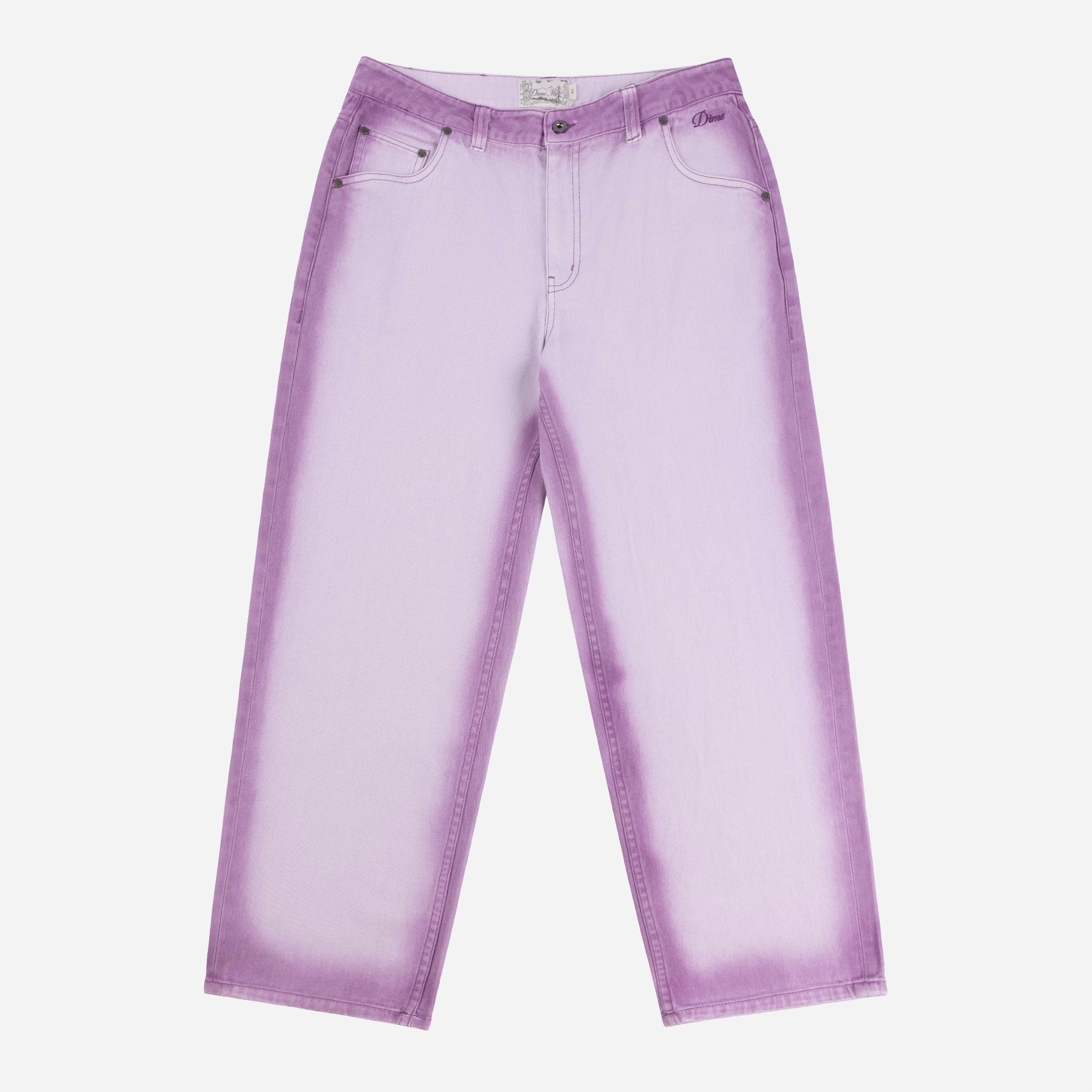 DIME - Classic Relaxed Denim Pants - Violet