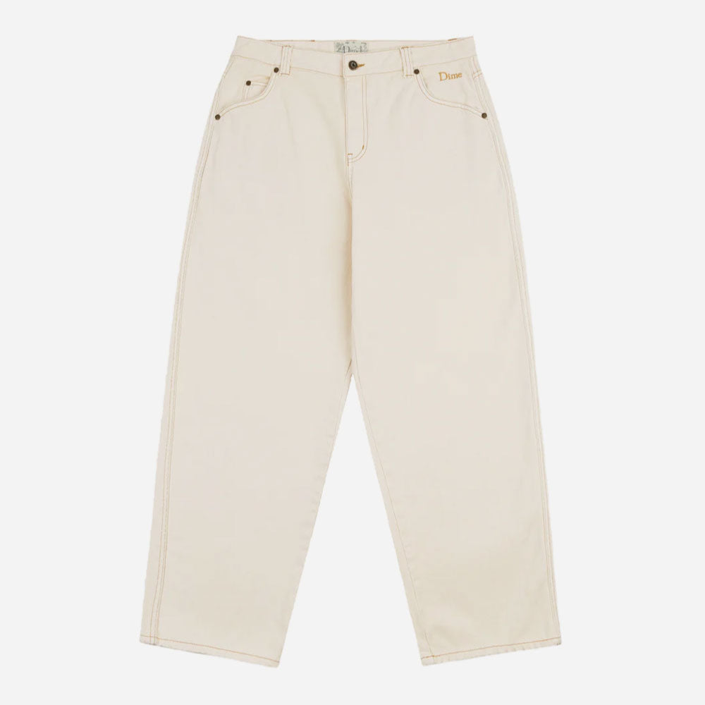 DIME - BAGGY DENIM PANTS - Warm White