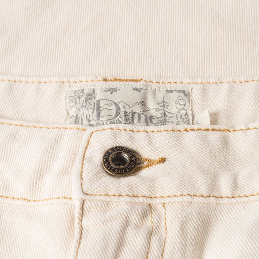 DIME - BAGGY DENIM PANTS - Warm White