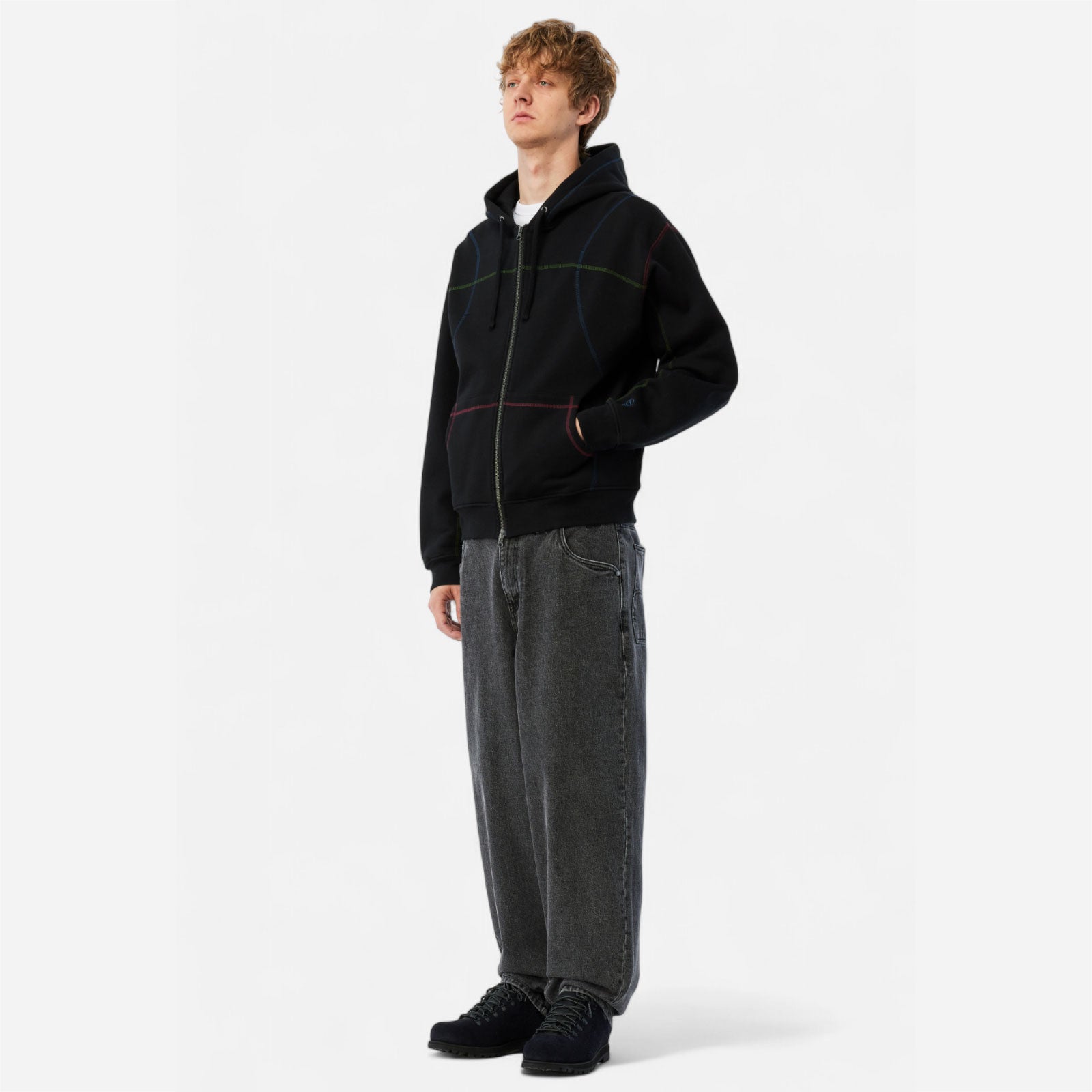 Dime - Court Zip Hoodie - Black Multi