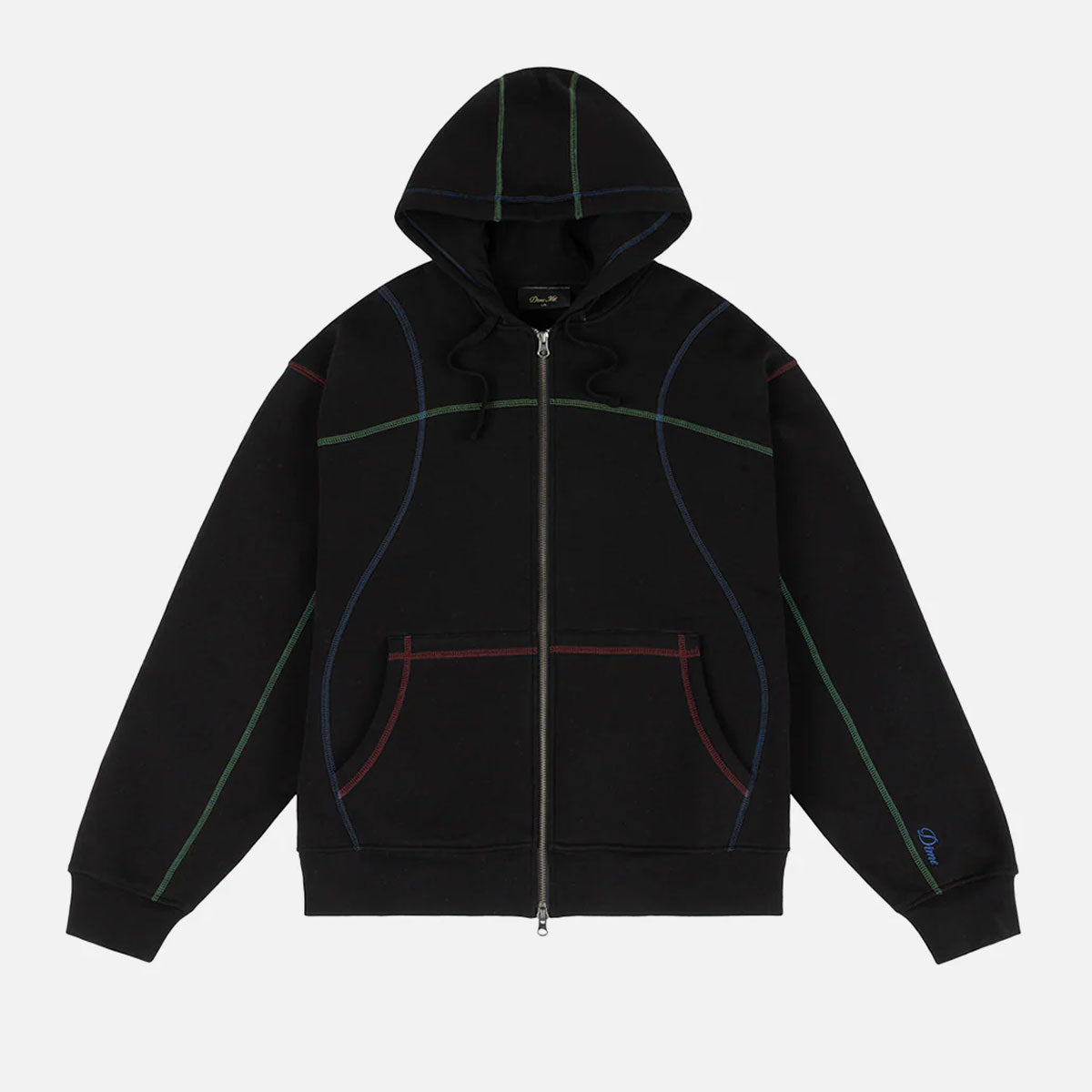 Dime - Court Zip Hoodie - Black Multi