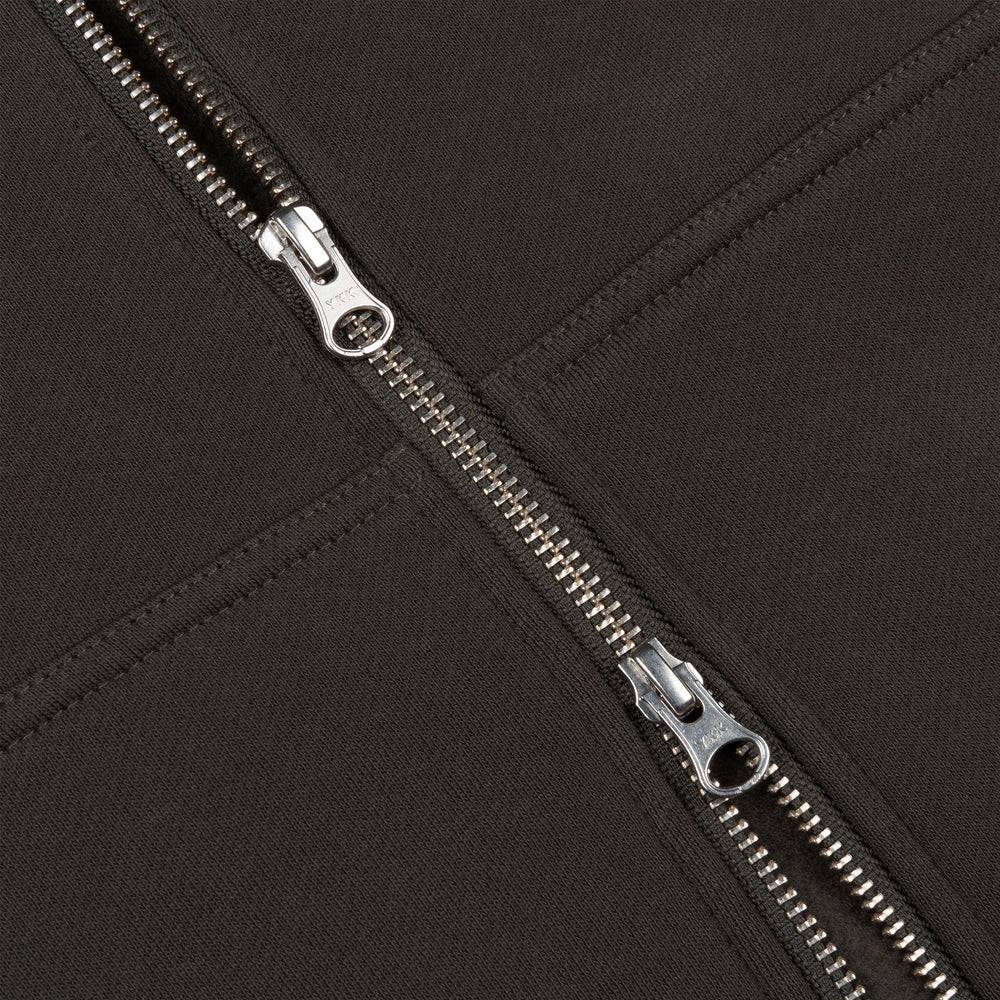 DIME - CURSIVE SMALL LOGO ZIP HOODIE - Vintage Black