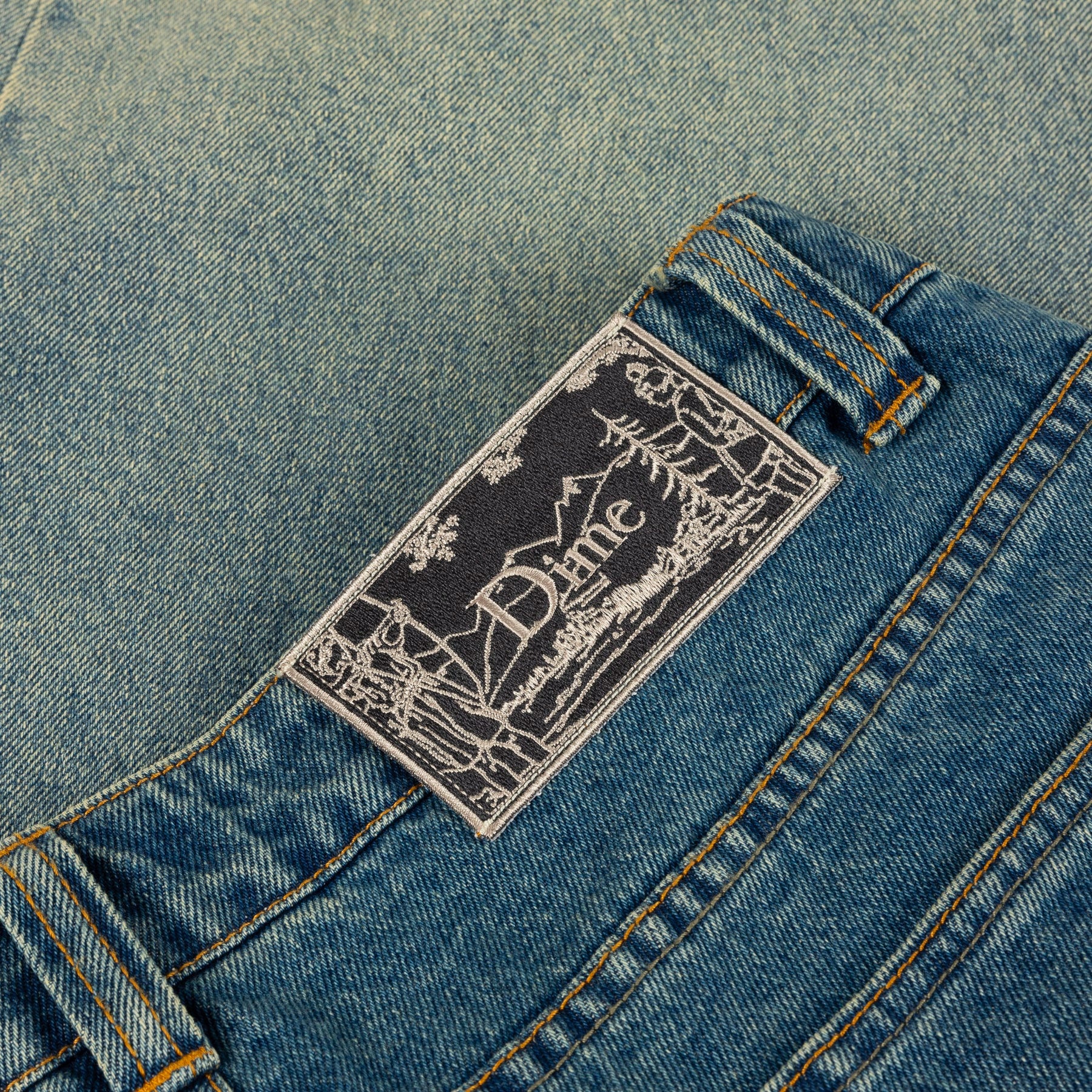 DIME - Baggy Denim Pants - Dipped Sandblasted Indigo