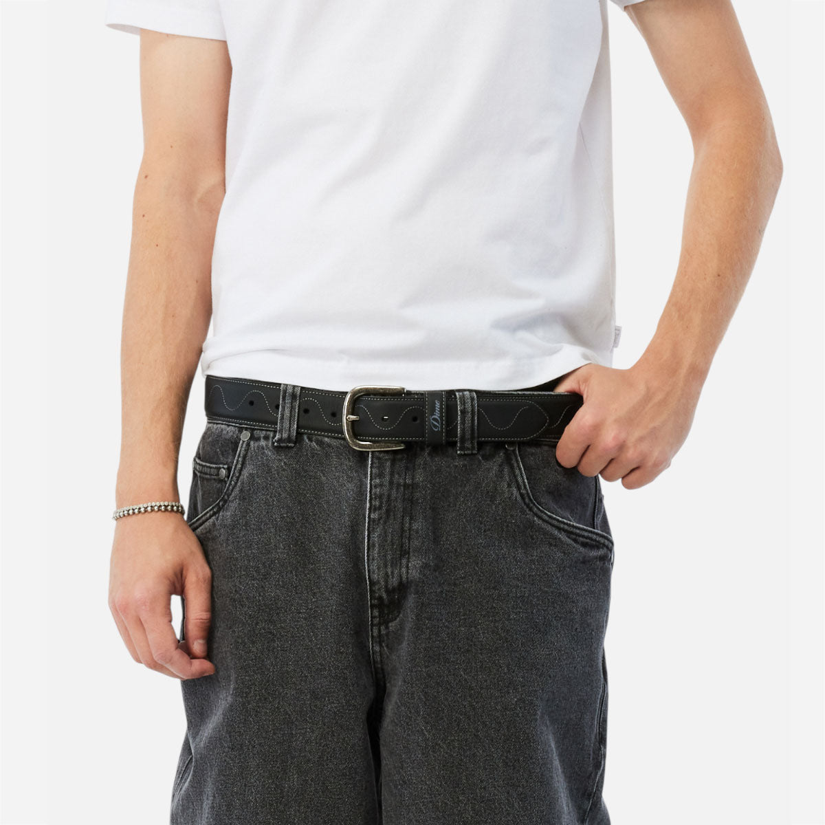 Dime - Desert Leather Belt - Black