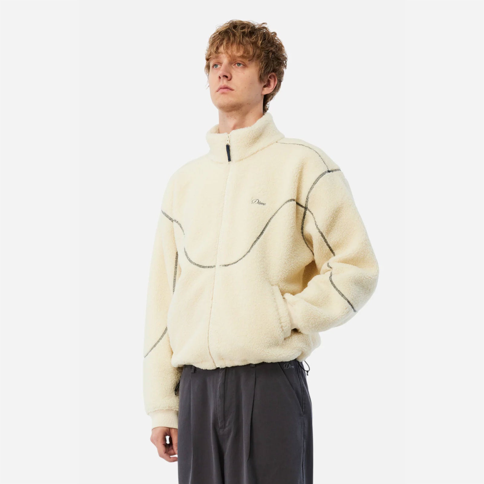 Dime - Polar Fleece Sherpa Zip - Cream