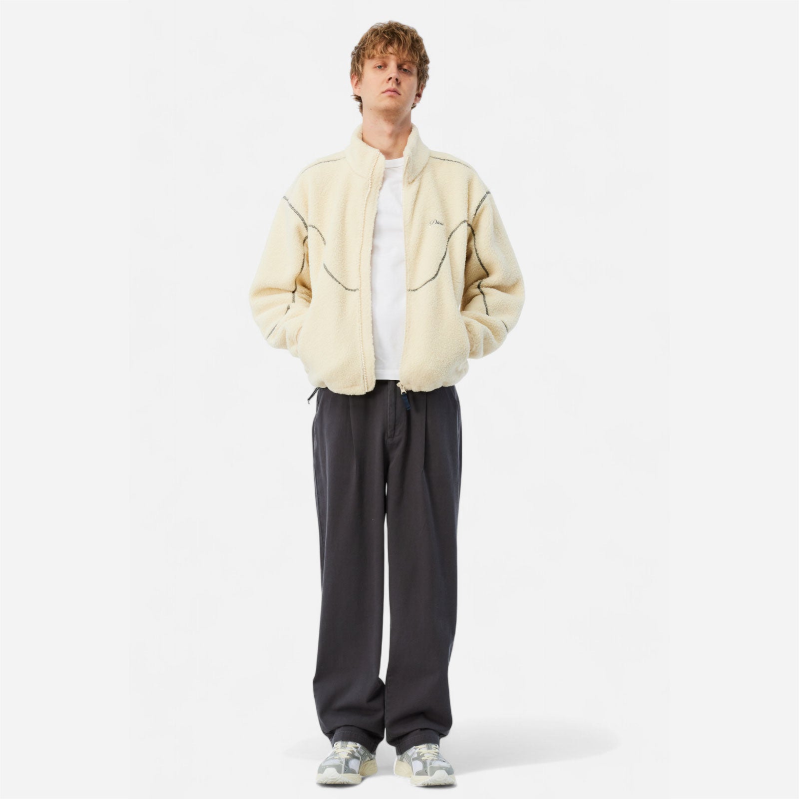 Dime - Polar Fleece Sherpa Zip - Cream