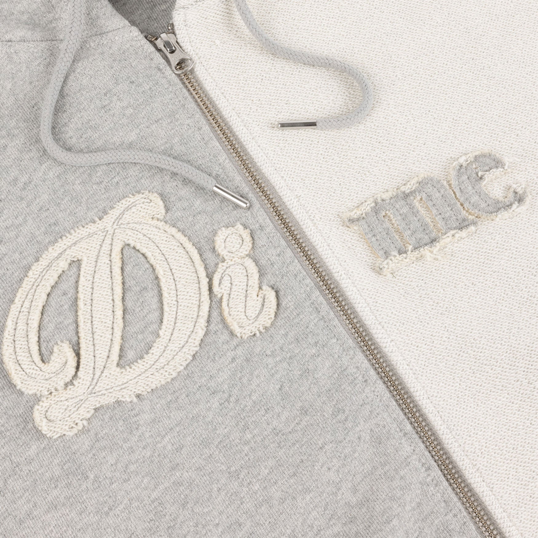 Dime - Reverse French Terry Zip Hoodie - Heather Gray