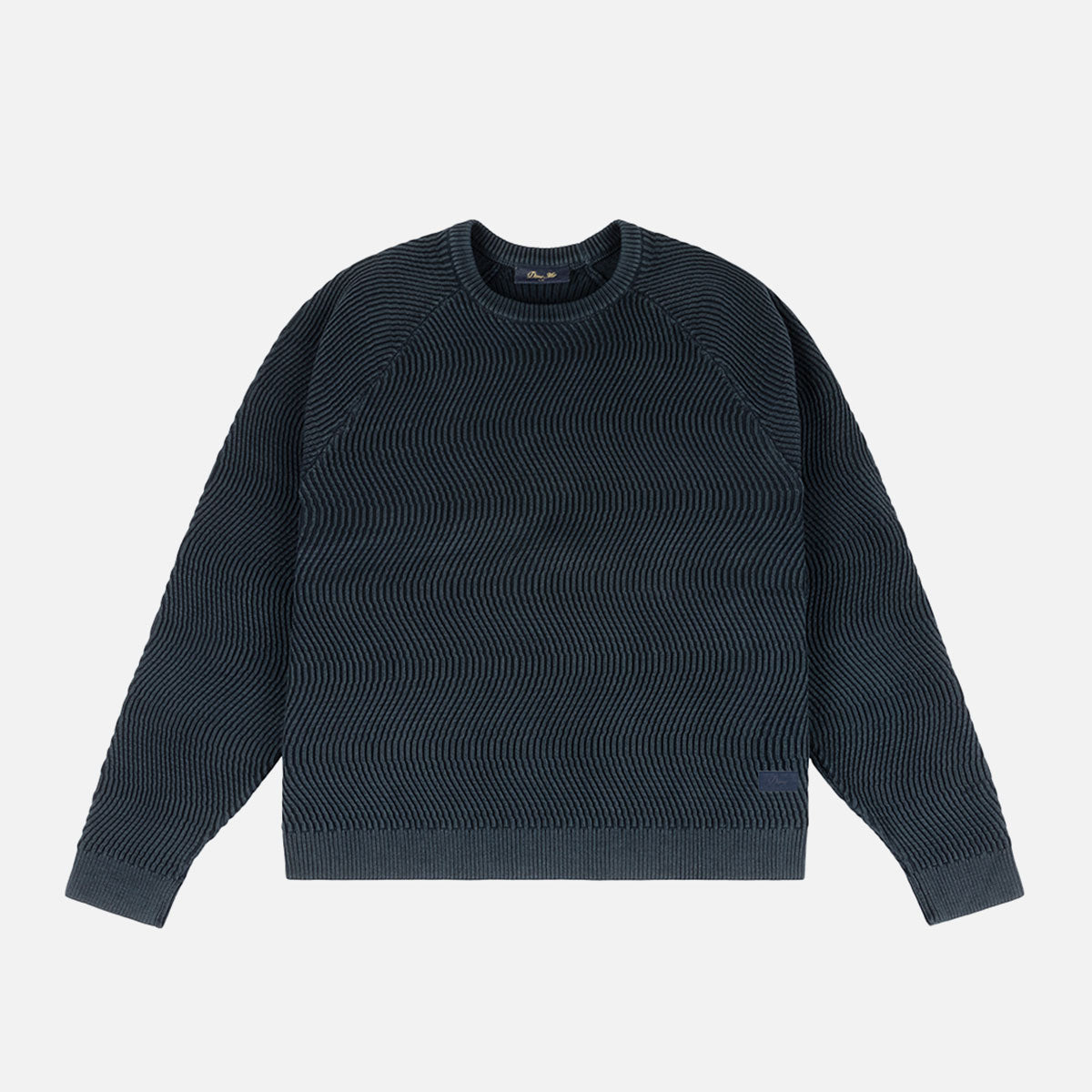 Dime - Wave Knit Sweater - Navy