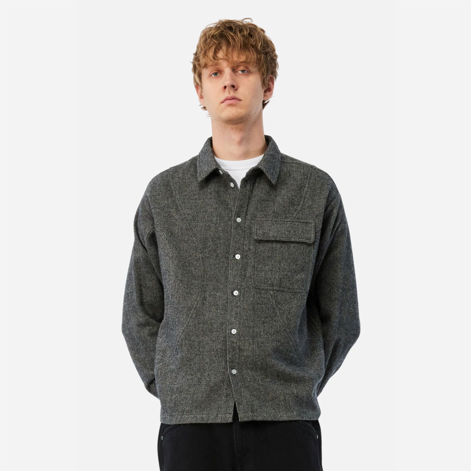 Dime - Wool Overshirt - Silver