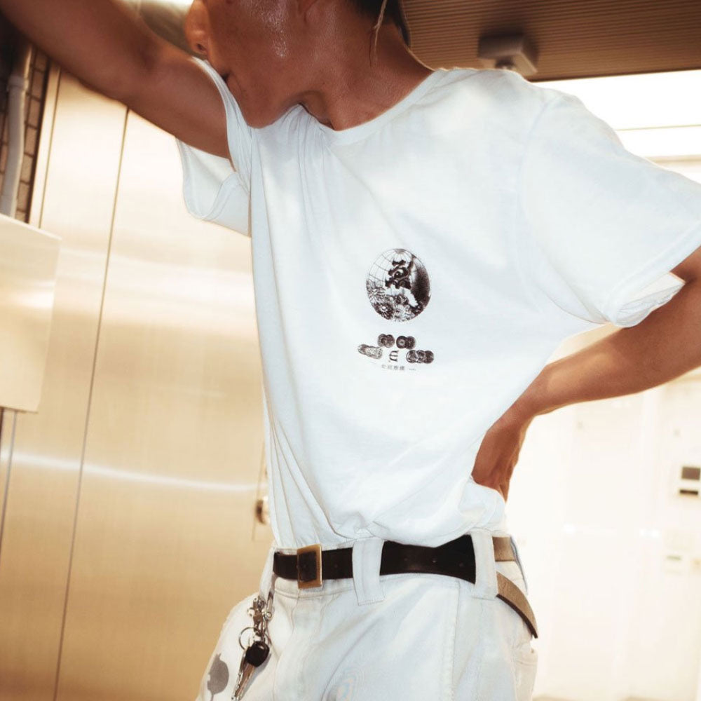 Evisen - Globe Label Tee - White