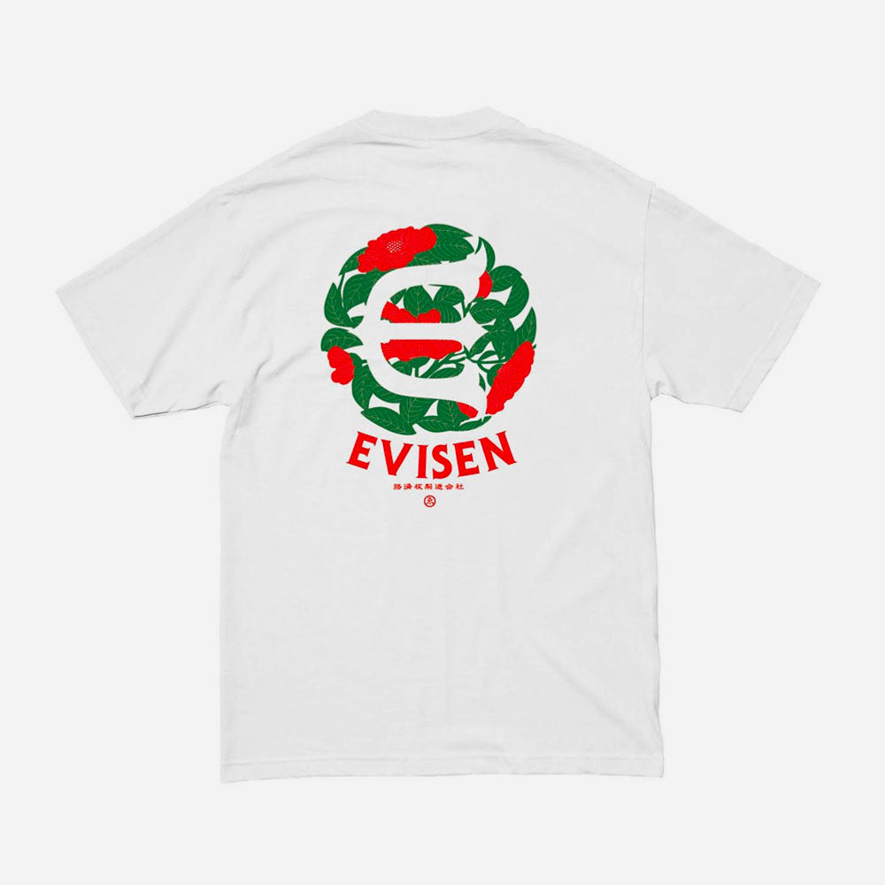 EVISEN -TSUBAKI LOGO TEE - White