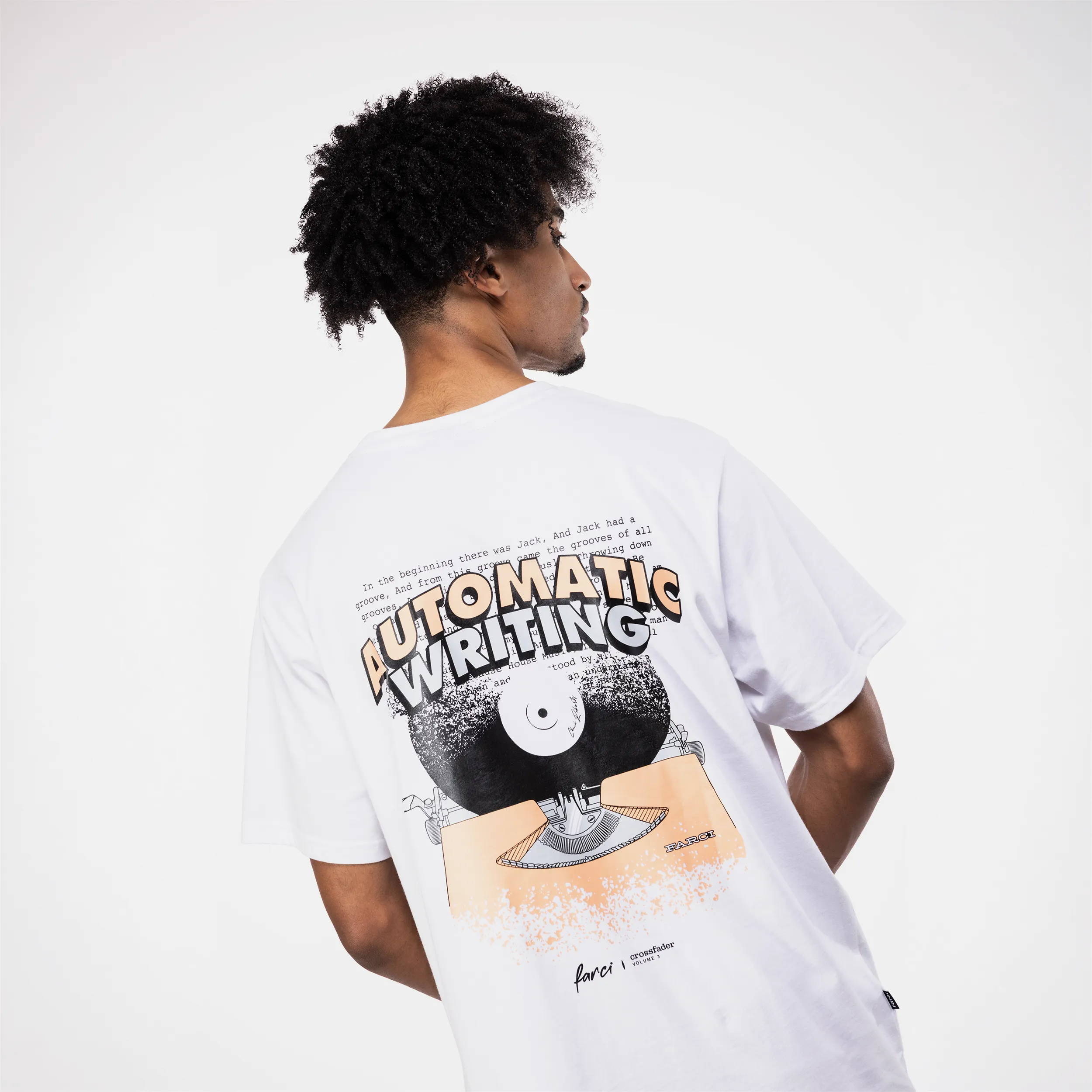 T-shirt Farci x Automatic Writing - Automatic Tee White (Crossfader Vol. 3)