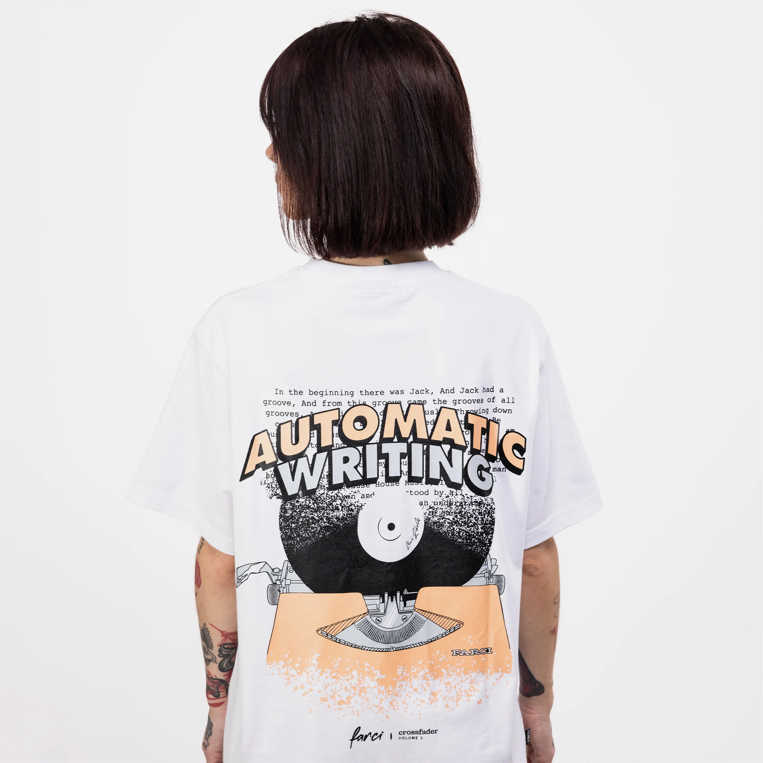 T-shirt Farci x Automatic Writing - Automatic Tee White (Crossfader Vol. 3)