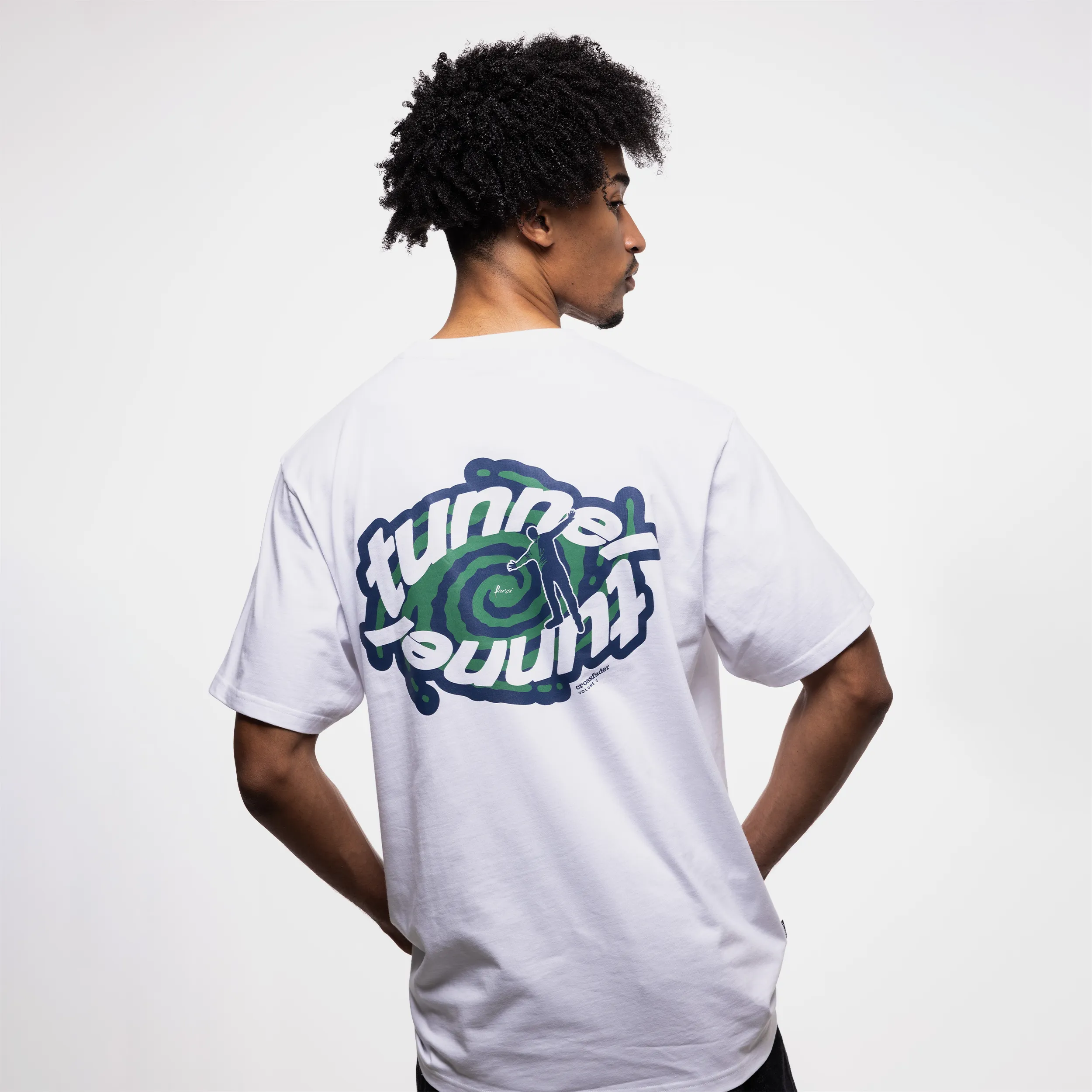 Farci x Tunnel - Tunnel Tee White (Crossfader - Stay Tunneled)