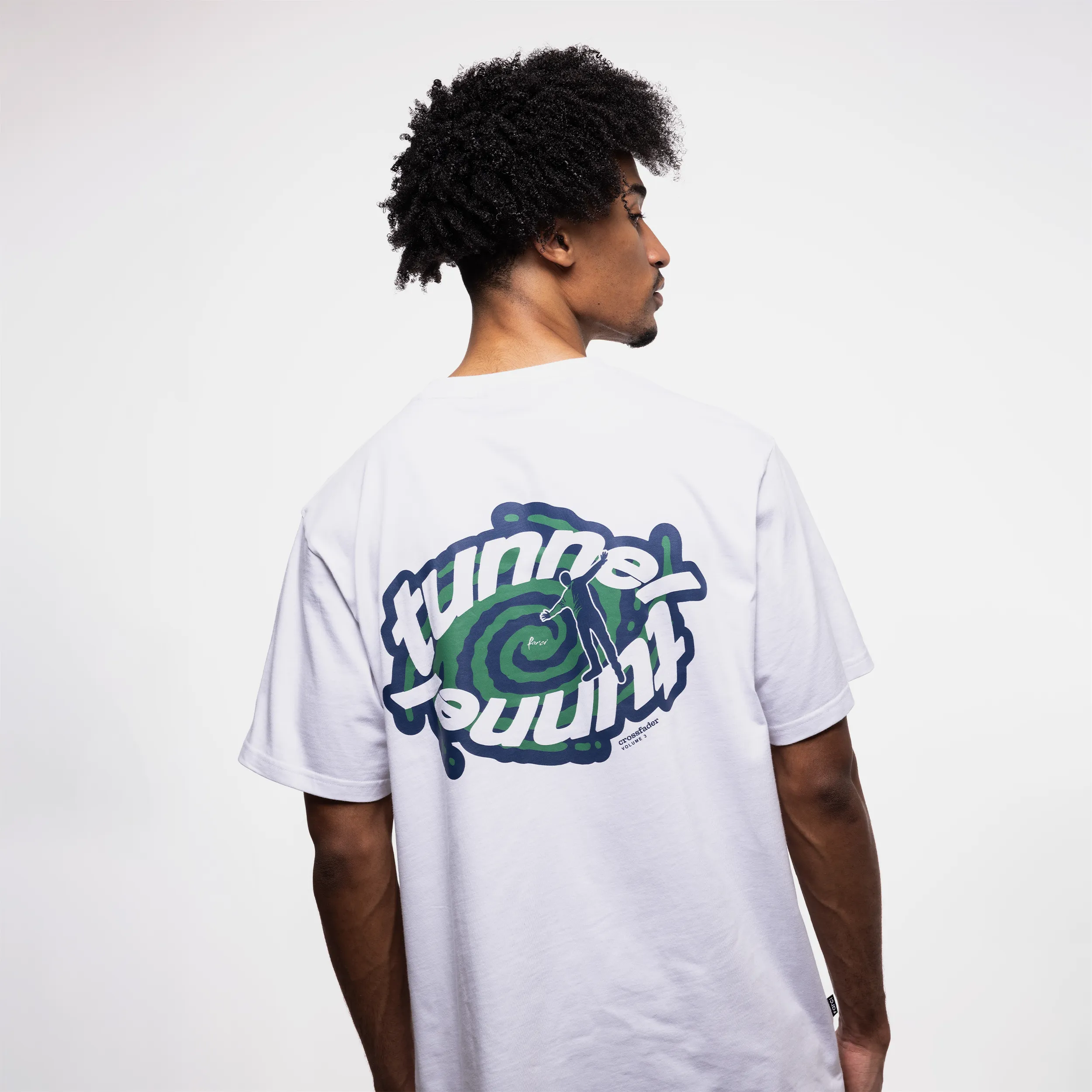 Farci x Tunnel - Tunnel Tee White (Crossfader - Stay Tunneled)