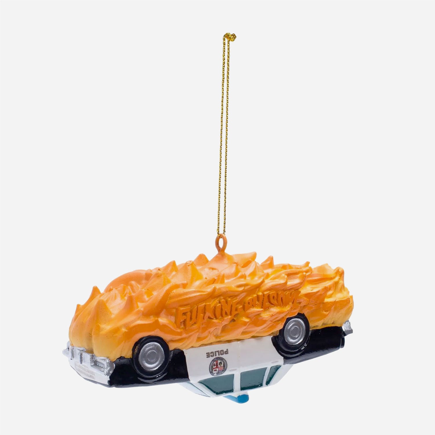 Fucking Awesome - Cop Car Ornament - Black / White / Fire