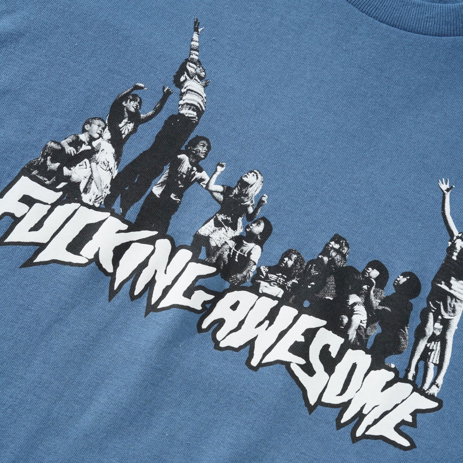 Fucking Awesome - Hug The Hearth Tee - Indigo Blue