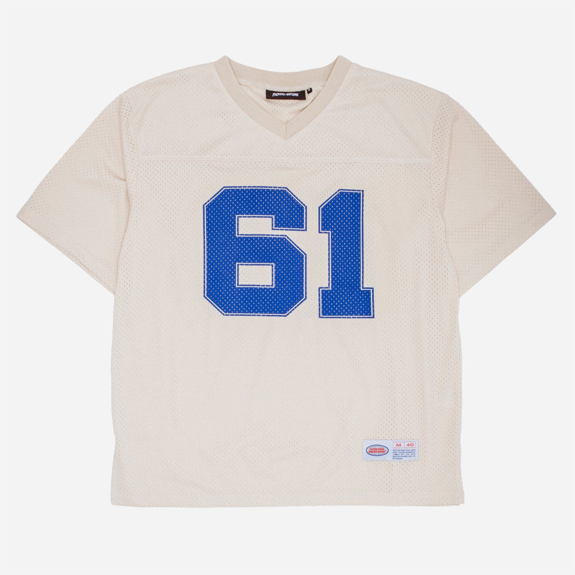 Fucking Awesome - Stamp Logo Practice Jersey - Cream / Blue