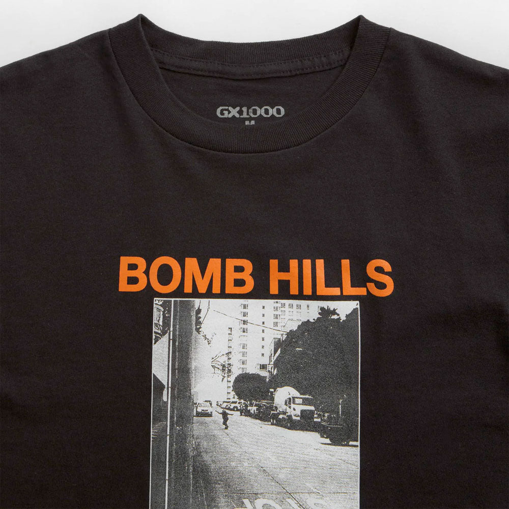 GX1000 - BOMB HILLS T-SHIRT - Black / Orange