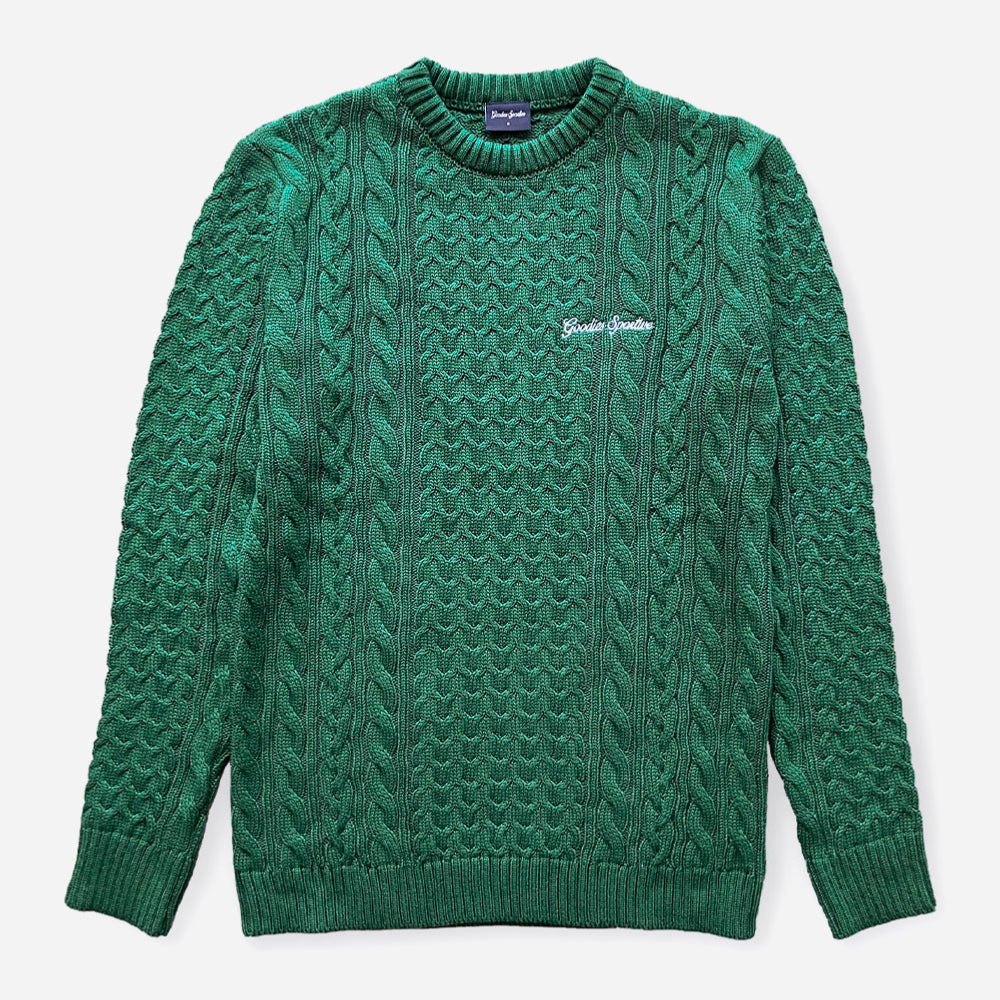 GOODIES SPORTIVE - CABLE KNITTED - Green