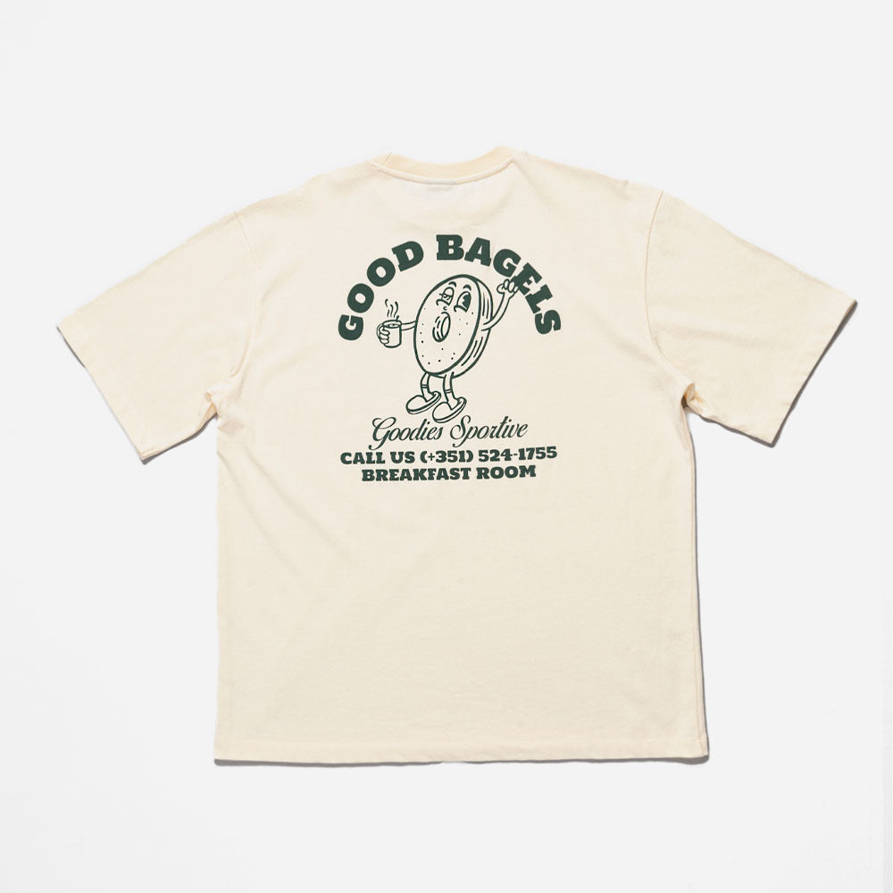 GOODIES SPORTIVE - GOOD BAGELS TEE - Butter