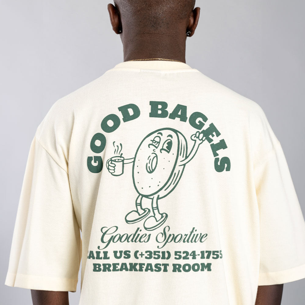 GOODIES SPORTIVE - GOOD BAGELS TEE - Butter