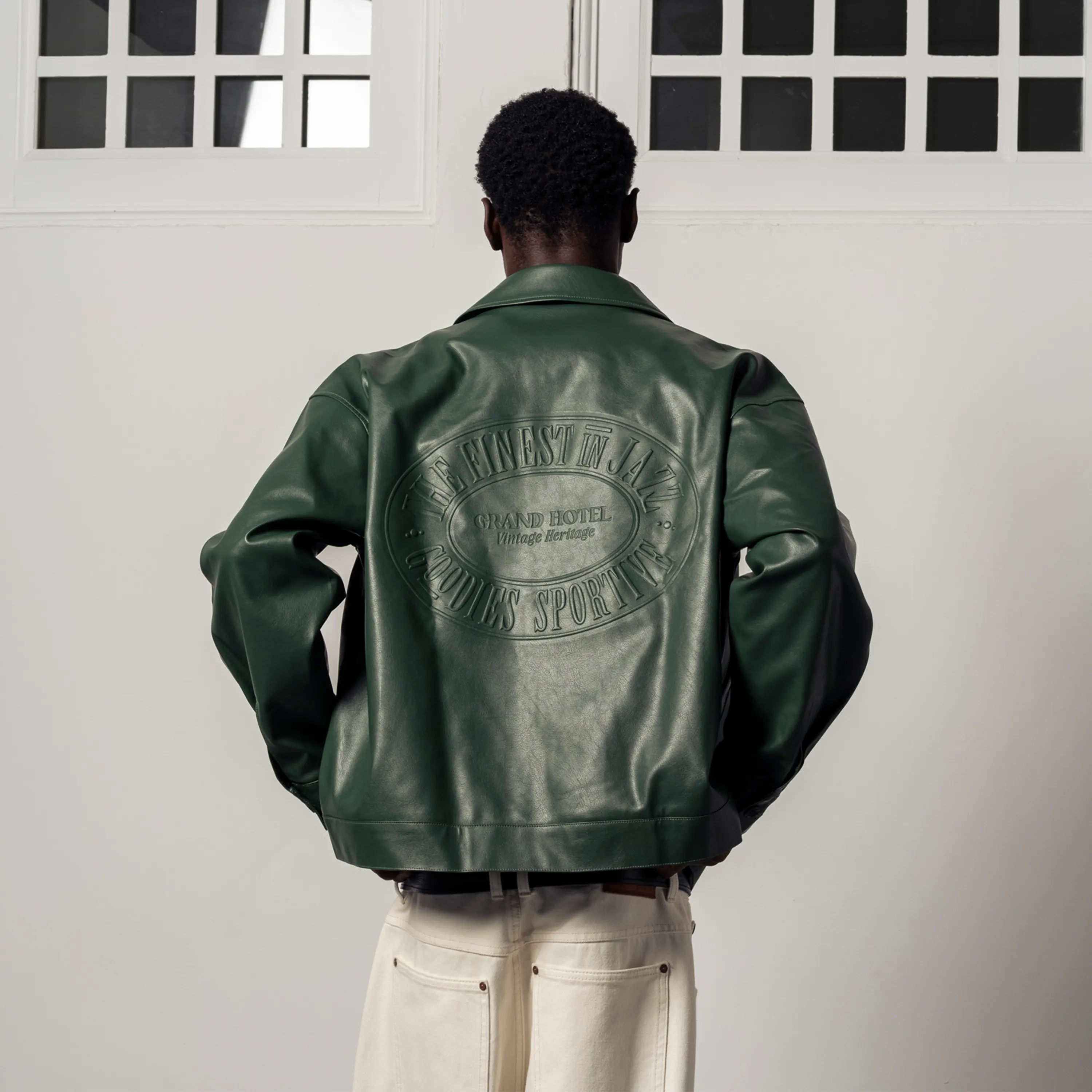 Goodies Sportive - Jasper Eco-Leather Jacket Green